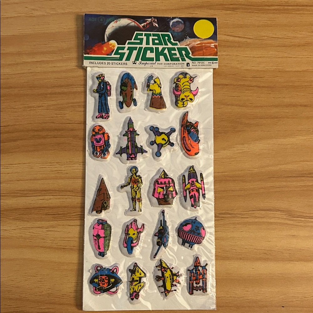 Vintage Star Stickers by Imperial Toy Corp